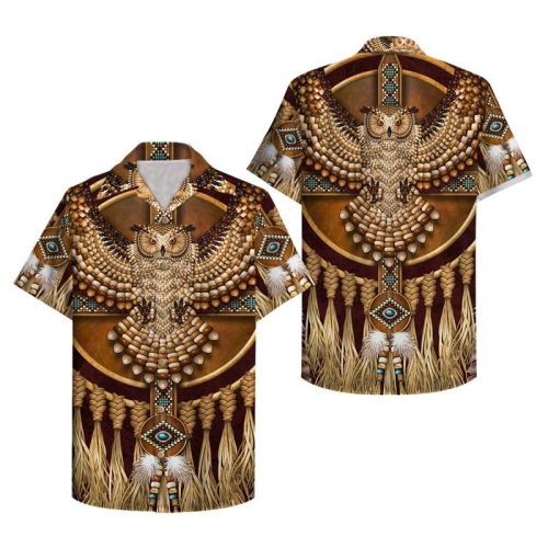 Native American Owl Hawaiian Shirt