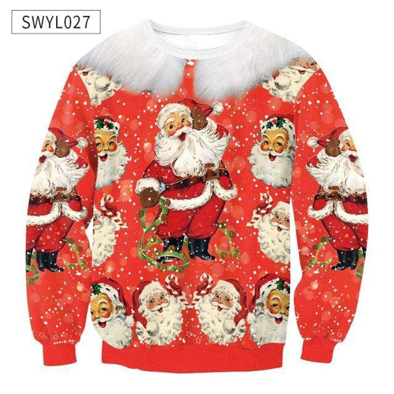 New 2021 Santa Claus Christmas Ugly Christmas Sweater