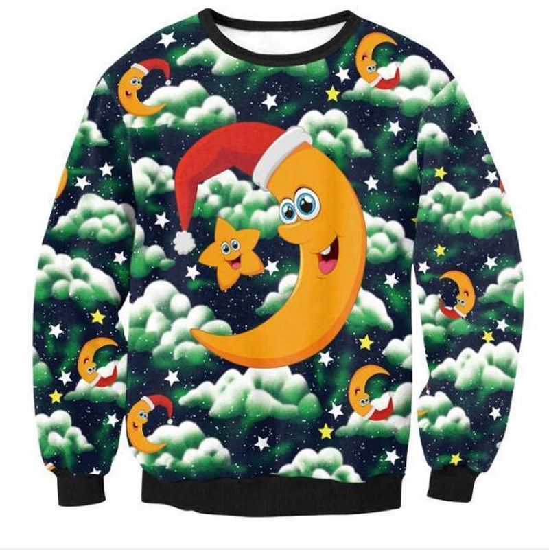 New 2021 Moon Christmas Ugly Christmas Sweater