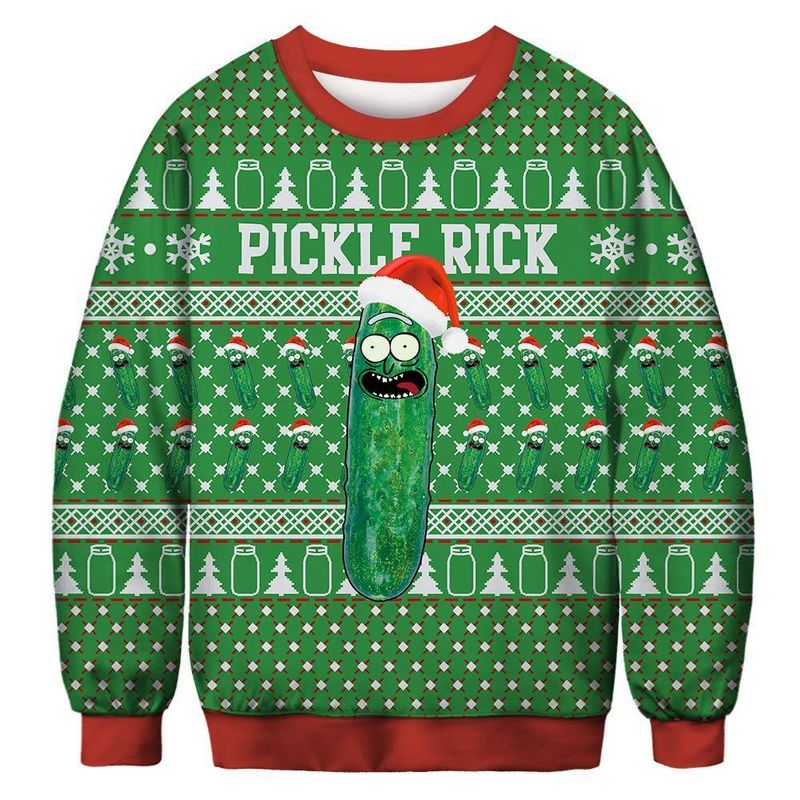 New 2021 Pickle Rick Ugly Christmas Sweater