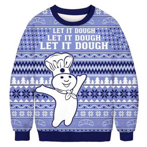 New 2021 Let It Dough Ugly Christmas Sweater