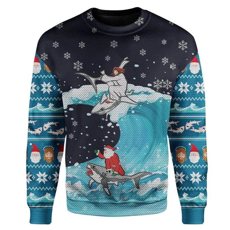 New 2021 Jesus And Santa Ugly Christmas Sweater