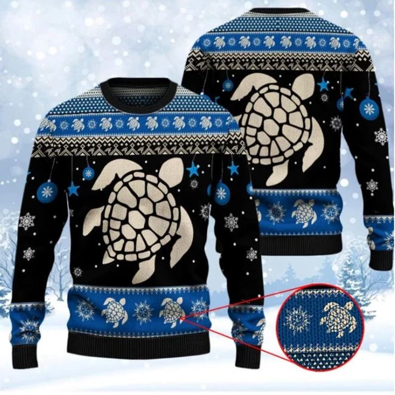New 2021 Sea Turtle Winter Ugly Christmas Sweater