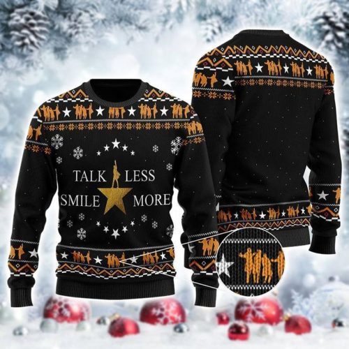 New 2021 Talk Less Smile More Ugly Christmas Sweater