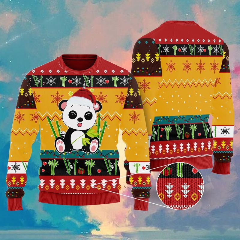 New 2021 Panda Ugly Christmas Sweater