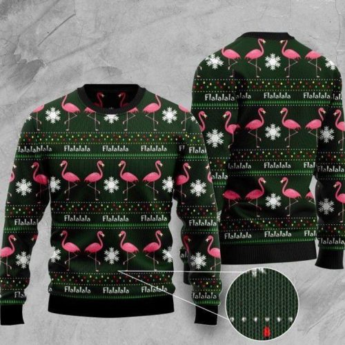 New 2021 Fa La La La Flamingo Ugly Christmas Sweater