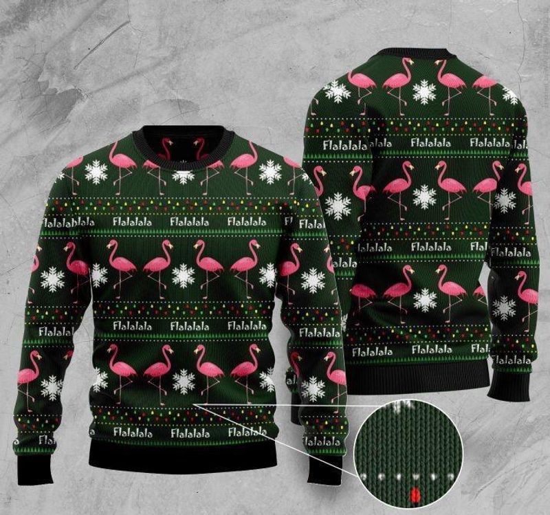 New 2021 Fa La La La Flamingo Ugly Christmas Sweater