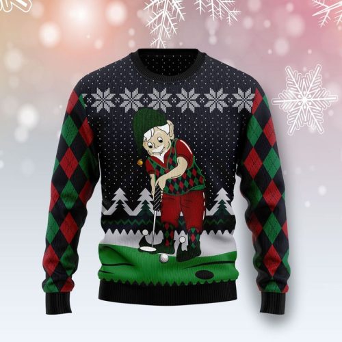New 2021 Golf Lover Ugly Christmas Sweater