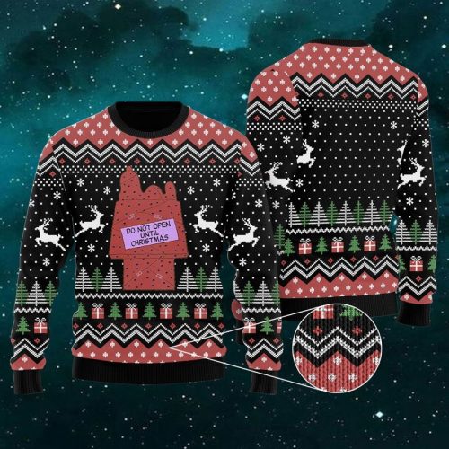 New 2021 Do Not Open Until Christmas Ugly Christmas Sweater