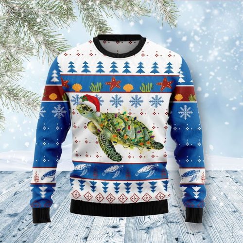 New 2021 Turtle Christmas Ugly Christmas Sweater