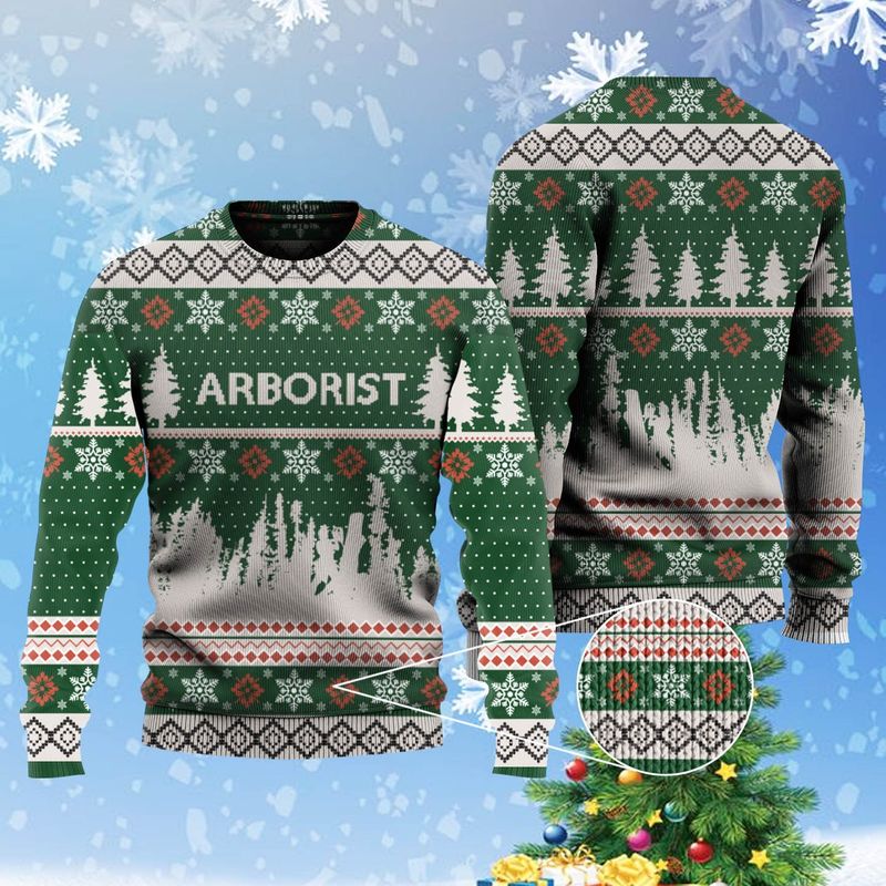 New 2021 Arborist Christmas Ugly Christmas Sweater