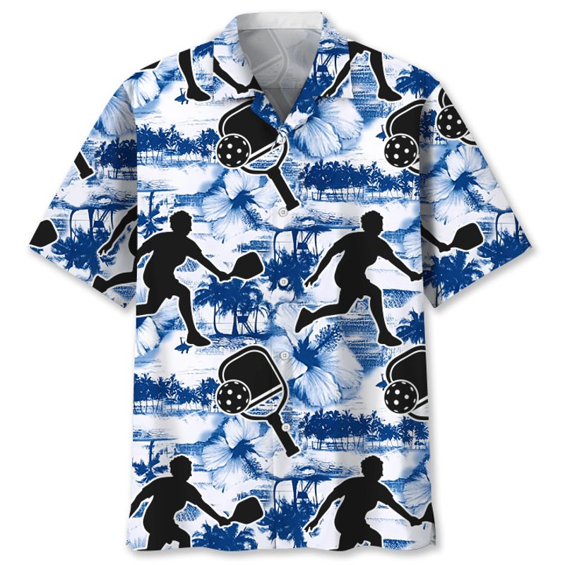 Pickleball Blue Nature Hawaiian Shirt