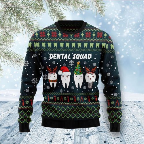 New 2021 Dental Squad Ugly Christmas Sweater