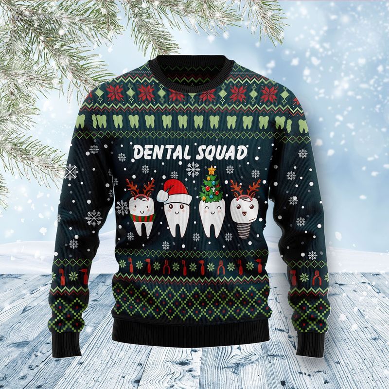 New 2021 Dental Squad Ugly Christmas Sweater