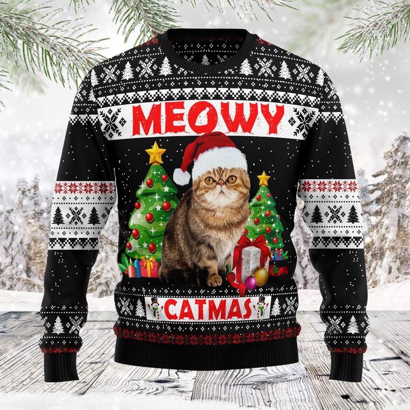 New 2021 Meowy Christmas Ugly Christmas Sweater