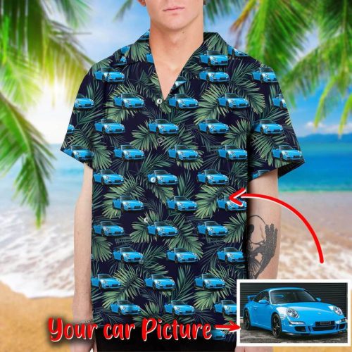 Personalized Car Picture Tropical Hawaiian Shirt