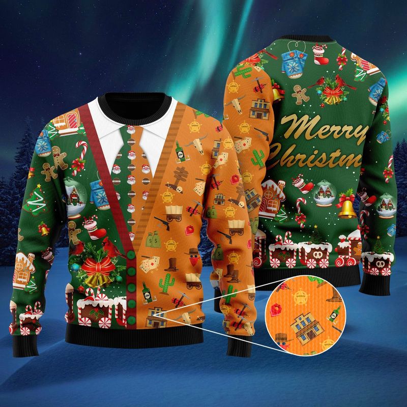 New 2021 Merry Kiss My Texas Christmas Ugly Christmas Sweater