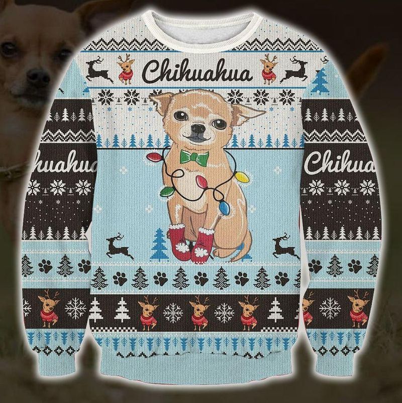 New 2021 Cute Chihuahua Ugly Christmas Sweater