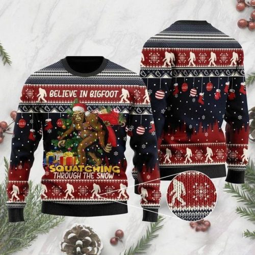 New 2021 For Bigfoot Lovers Ugly Christmas Sweater