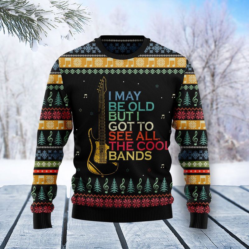 New 2021 Guitar Old Vintage Ugly Christmas Sweater