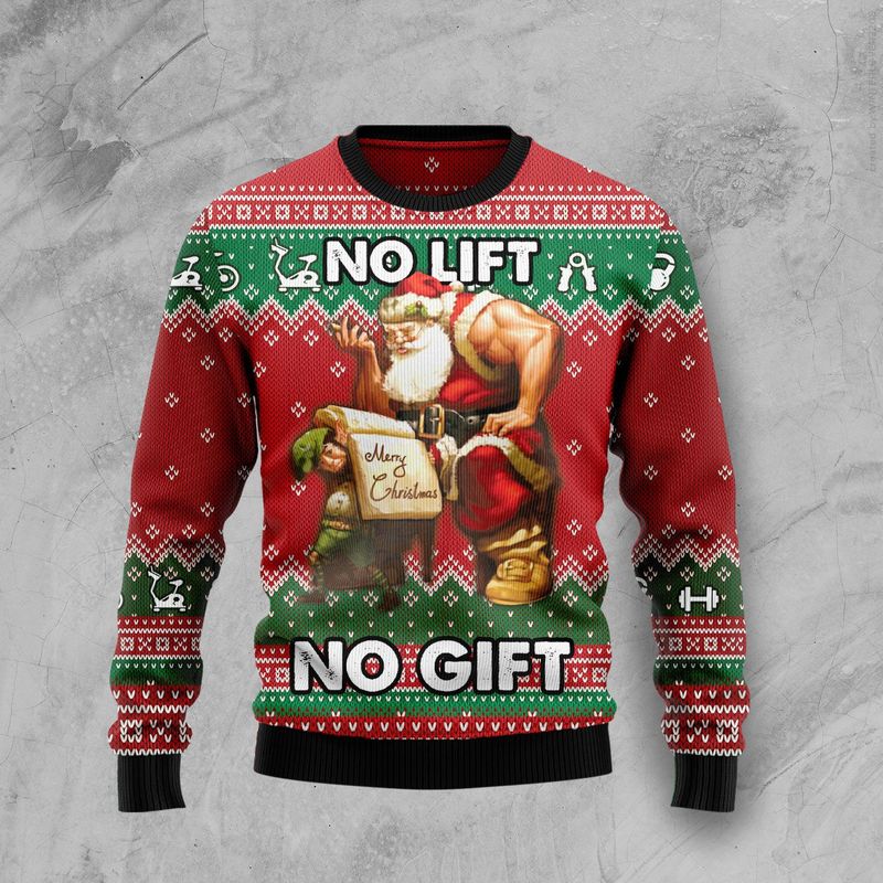 New 2021 No Lift No Gift Ugly Christmas Sweater