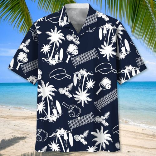 Pickleball Palm Tree Hawaiian Shirt