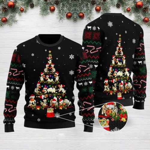 New 2021 Cow Tree Ugly Christmas Sweater