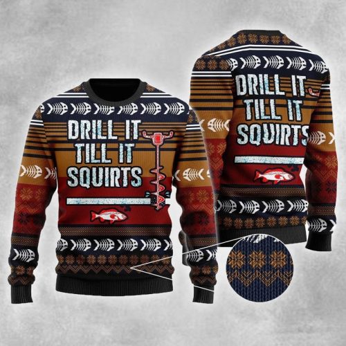 New 2021 Drill It Till It Squirts Ugly Christmas Sweater