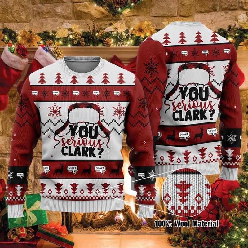New 2021 You Serious Clark Ugly Christmas Sweater