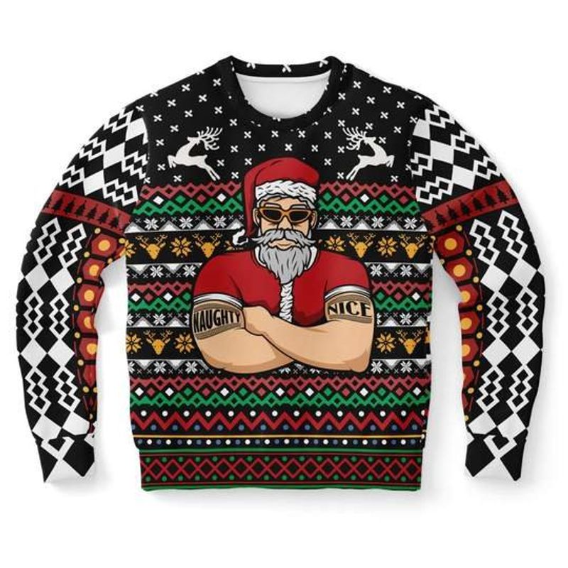 Naughty Nice Santa Ugly Christmas Sweater