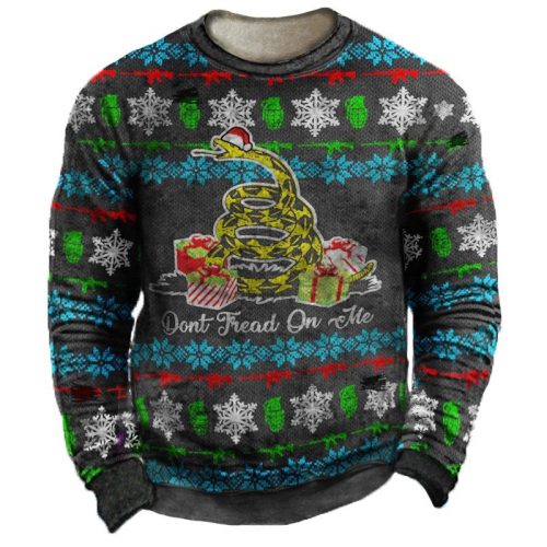 Dont Tread On Me Snake Ugly Christmas Sweater