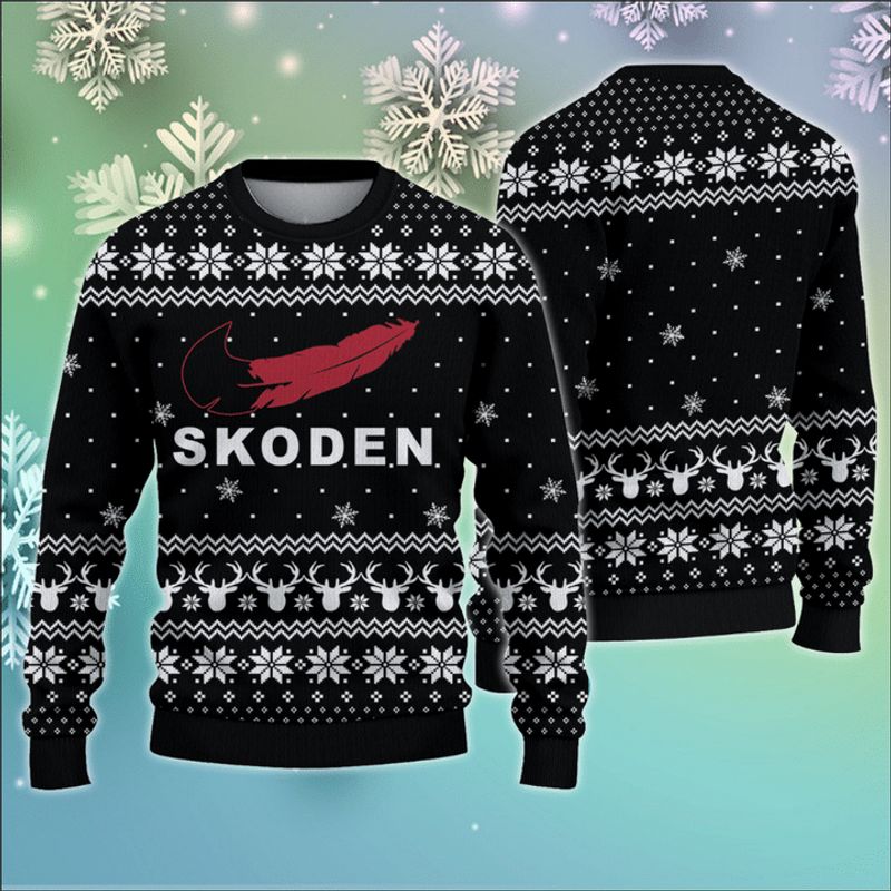 Red Skoden Native Spirit Ugly Christmas Sweater