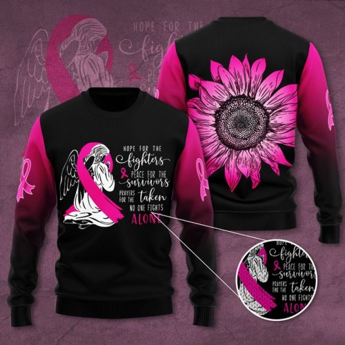 Breast Cancer Awareness Hope For The Fighter Ugly Christmas Sweater