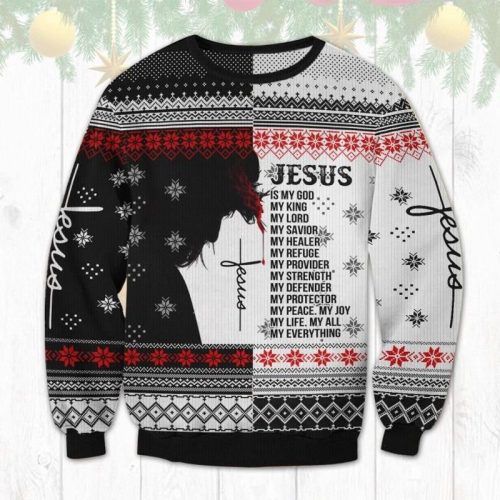 Jesus Is My God My King My Lord Ugly Christmas Sweater