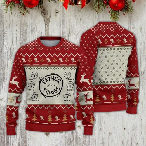 Personalized Father Of All Things Ugly Christmas Sweater