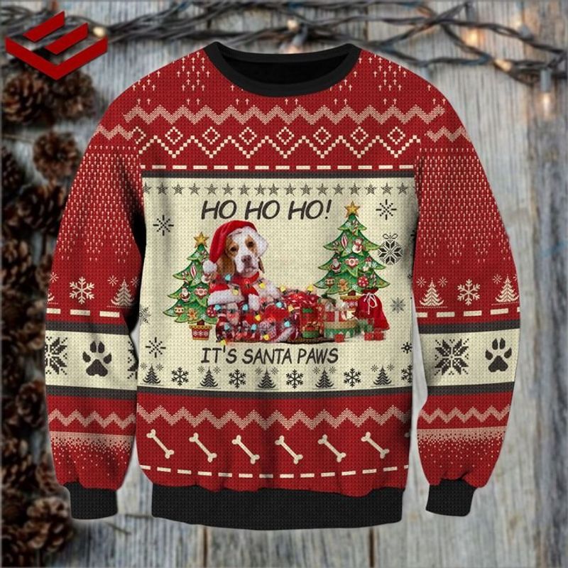 Beagle Ho Ho Ho Its Santa Paws Ugly Christmas Sweater