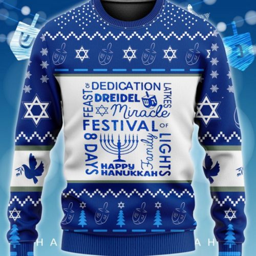 Festival Happy Hanukkah Ugly Christmas Sweater