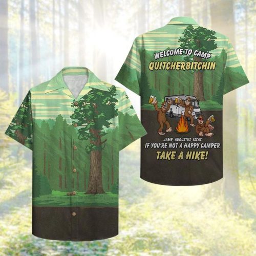 Camping Bigfoot Welcome To Camp Hawaiian Shirt