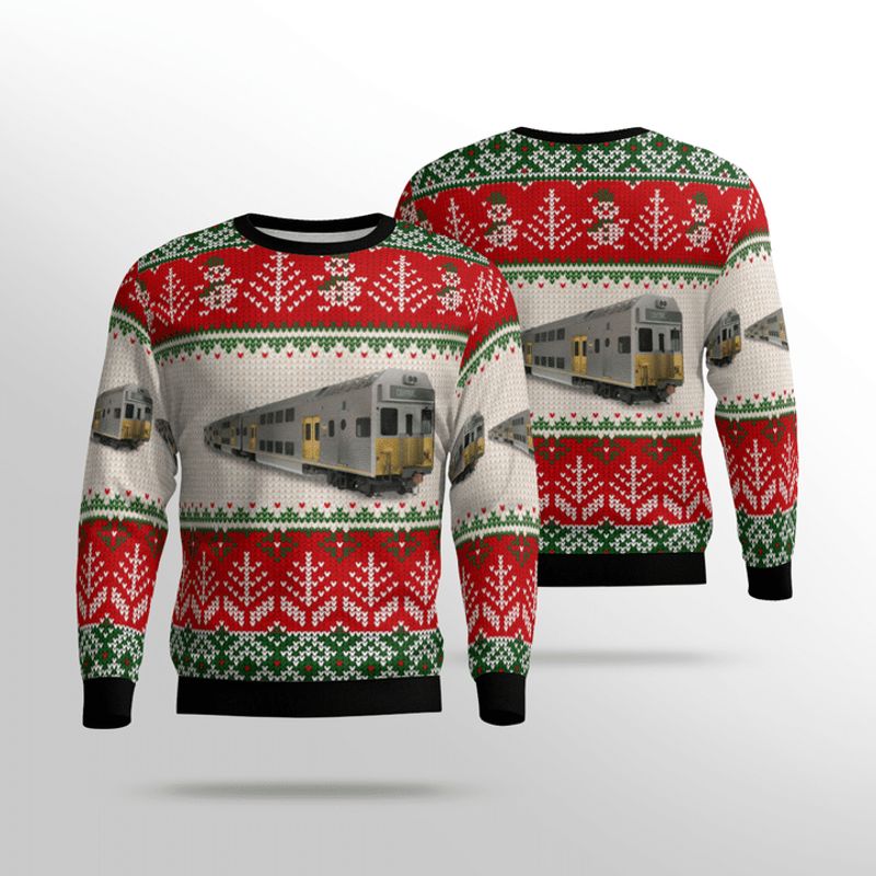 Australian Sydney Trains K Sets Suburban Passenger Ugly Christmas Sweater