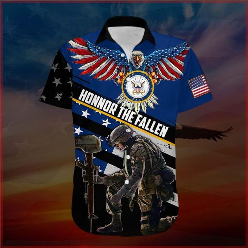 US Navy Veteran Honor The Fallen Hawaiian Shirt