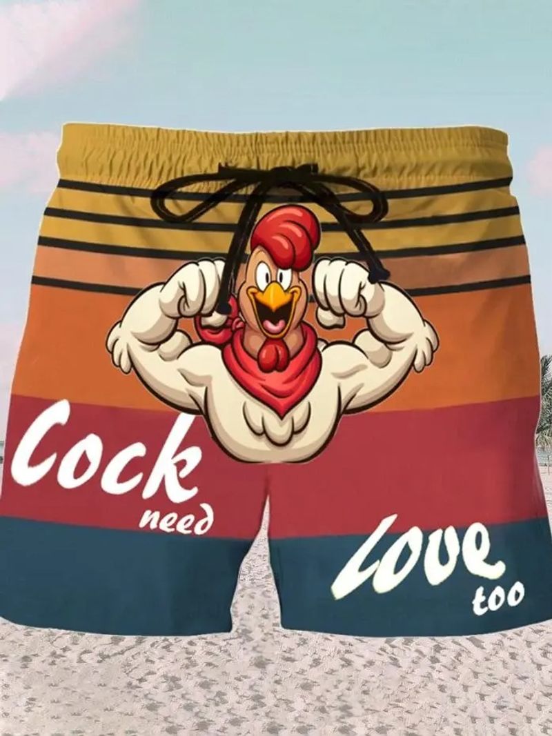 Cock Need Love Too Swim Trunks Beach Shorts