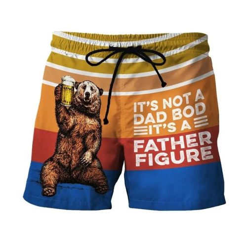 Bear Beer Its Not A Dad Bod Its A Father Figure Swim Trunks Beach Shorts
