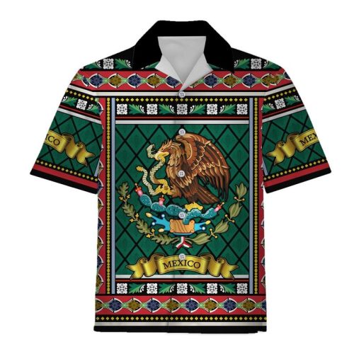 Mexico Coat Of Arms Hawaiian Shirt