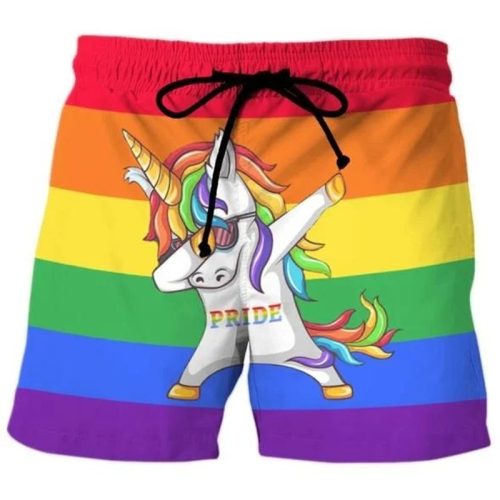 Dabbing Unicorns LGBT Beach Short