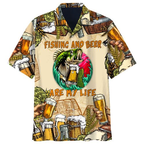 Fishing And Beer Hawaiian Shirt Beach Shorts