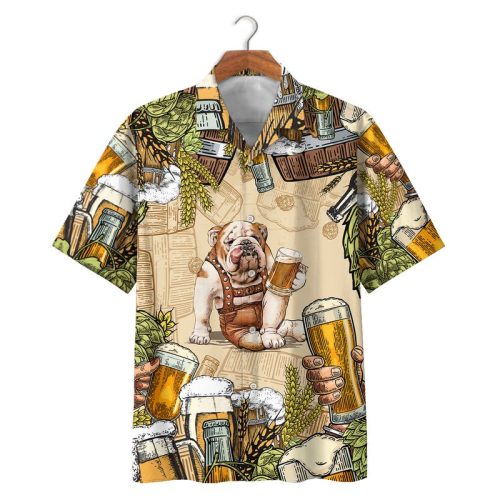 Bulldog Beer Hawaiian Shirt Beach Shorts