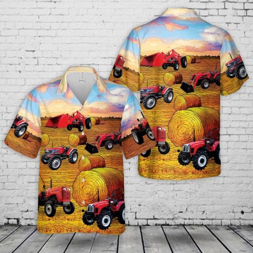 Mahindra Tractors USA Hawaiian Shirt Beach Shorts
