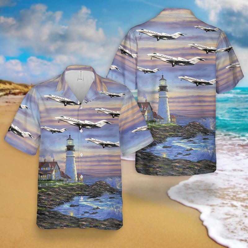 XO Jet Cessna 750 Citation X Hawaiian Shirt Beach Short