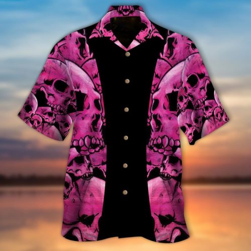 Pink Skull Hawaiian Shirt
