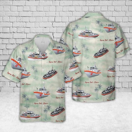 Coast Guard USS Hawaiian Shirt Beach Shorts
